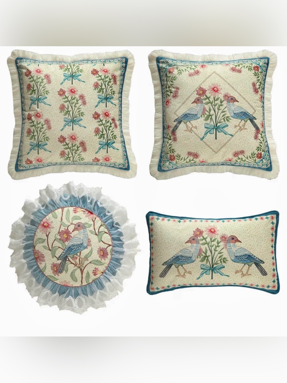 Patdrea French Country Velvet Throw Pillow Covers